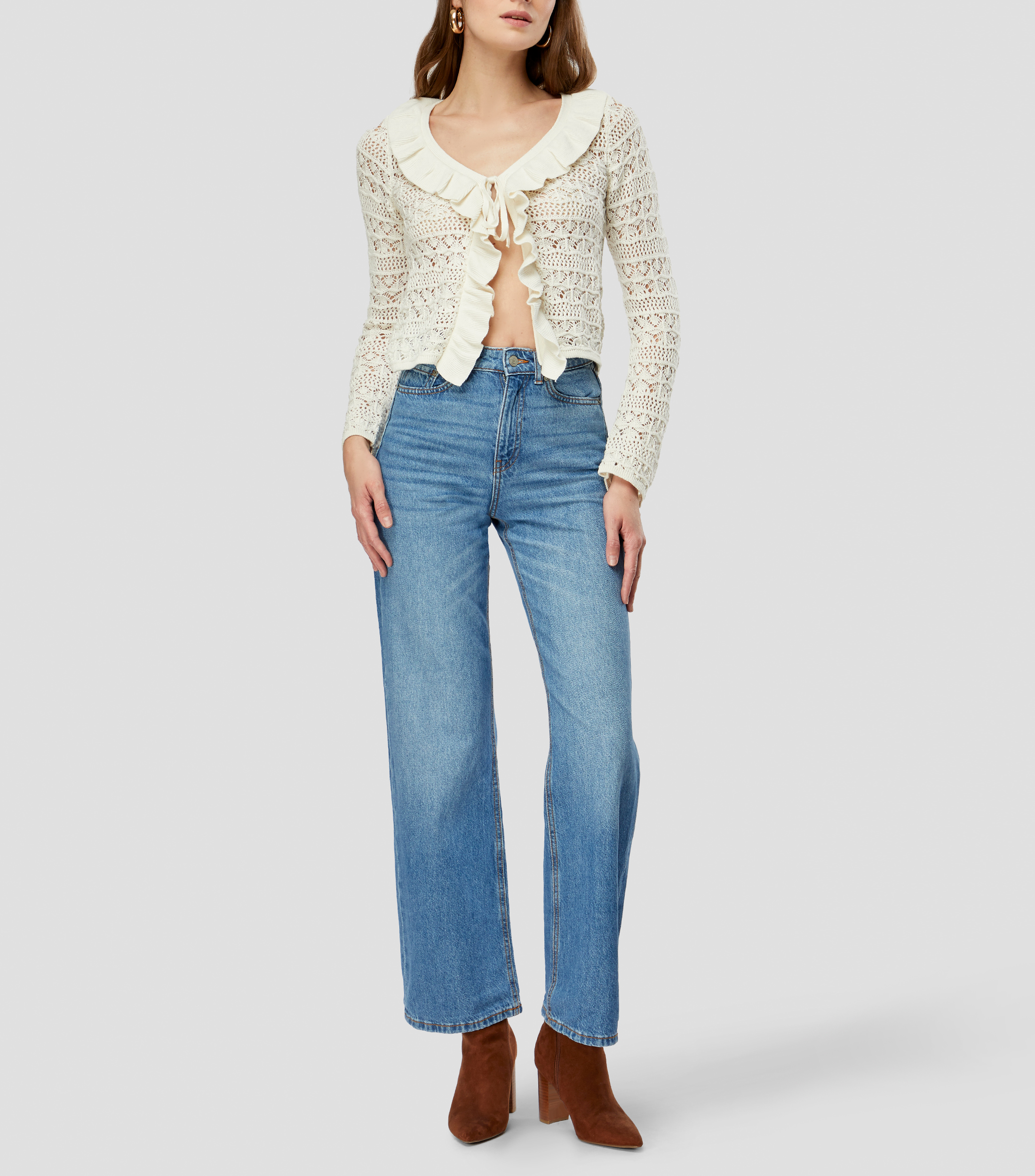 Suéter cuello V Mujer
